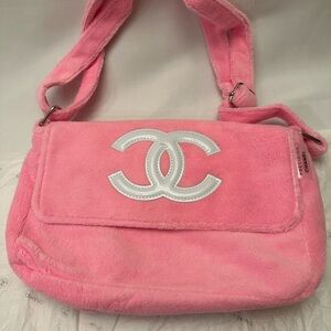 Chanel Precision Pink Plush Shoulder Bag